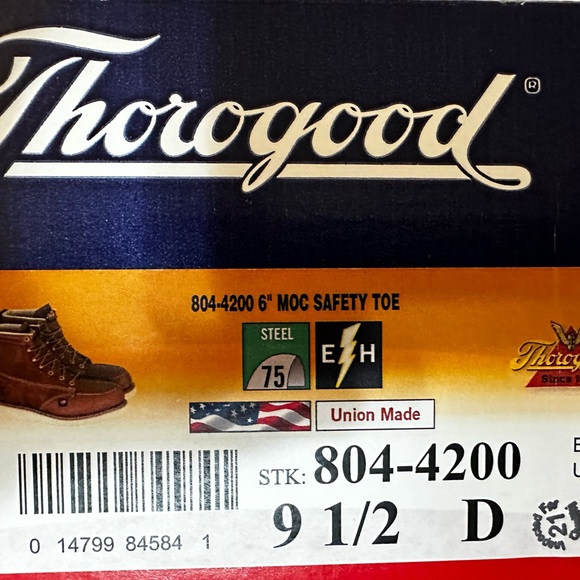 Thorogood 6” Moc Toe Wedge Safety Toe Boots - Picture 4 of 4